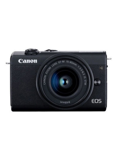 دوربین بدون آینه EOS M200 با لنز EF-M 15-45mm f/3.5-6.3 IS STM 24.1MP با صفحه نمایش لمسی LCD کج، Wi-Fi داخلی و بلوتوث