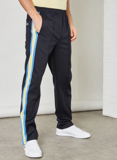 Contrast Side Stripe Track Pants Navy