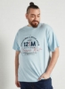 چاپ لوگوی سایز بزرگ تی شرت آبی روشن