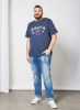 شلوار جین شسته آبی سایز بزرگ رینگو منظم فیت