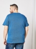 تی شرت نیلی چاپ لوگو سایز بزرگ