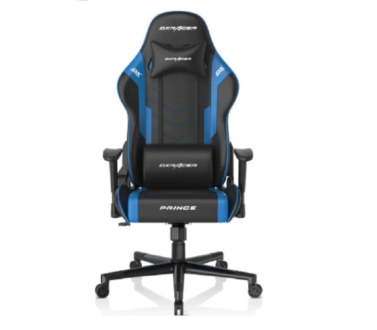 صندلی گیمینگ  DXRacer Prince Series P132 Gaming Chair, 1D Armrests with Soft Surface, Black / Blue