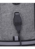 کوله پشتی ضد آب با پورت USB - 18.11 اینچ خاکستری/مشکی/سفید