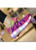 کفش های اسکیت LED هوک و حلقه با چرخ های صورتی/بنفش/سبز