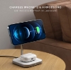 شارژر وایرلس مغناطیسی Satechi Aluminum 2-in-1 Magnetic Wireless Charging Stand – Compatible with iPhone 13 Pro Max/13 Pro/13 Mini/13 with MagSafe, AirPods Pro