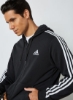 Essentials 3 Stripes Hoodie مشکی/سفید