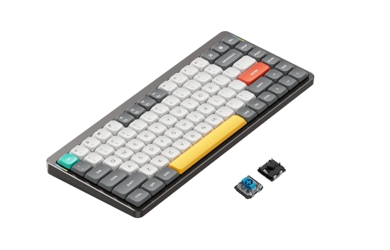 کیبورد مکانیکال NuPhy Air75 Mechanical Keyboard, 75% Low Profile Wireless Keyboard, Supports Bluetooth 5.0, 2.4G and Wired Connection, Compatible with Windows and Mac OS Systems-Gateron Blue Switch