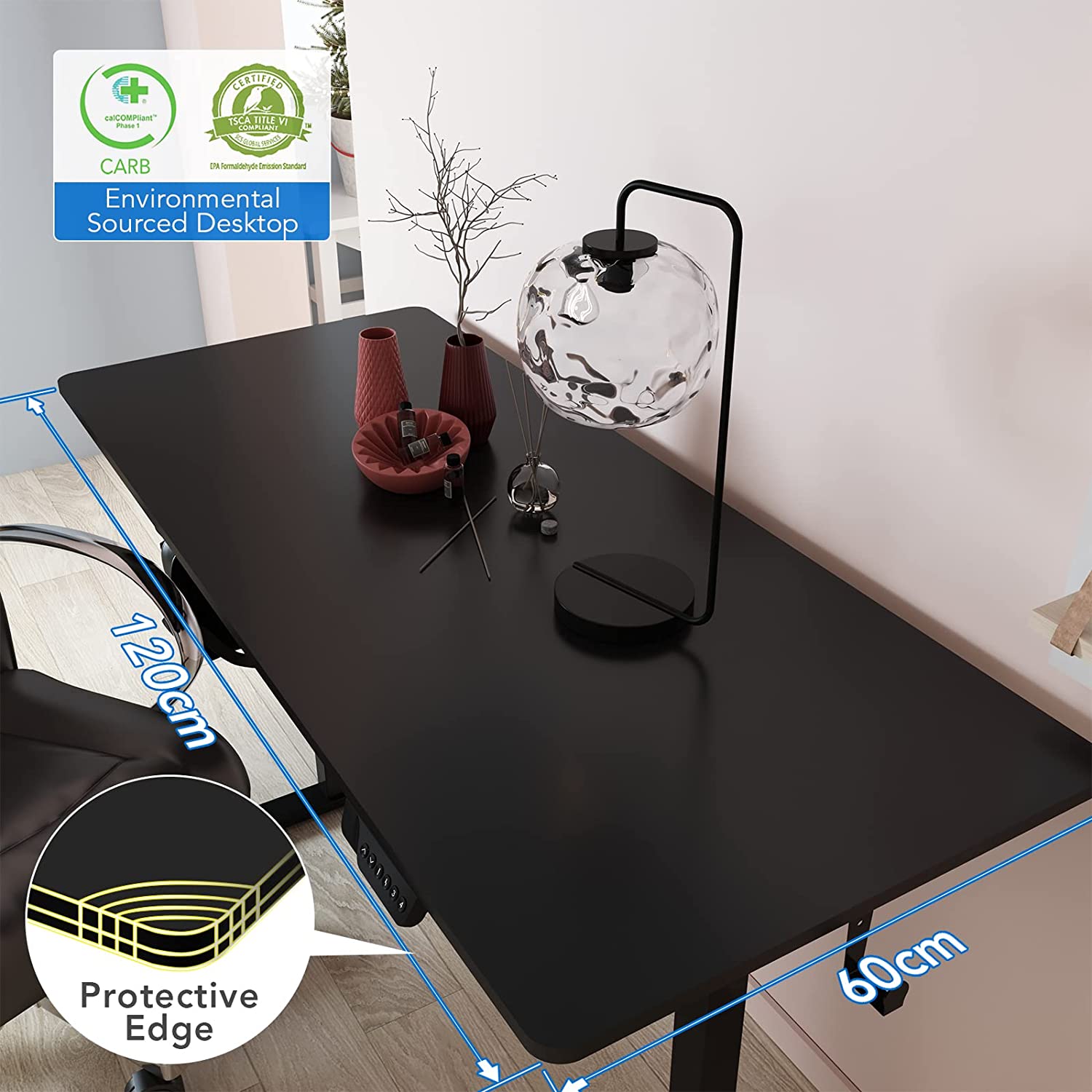 تصویر FLEXISPOT : میز با قابلیت تنظیم ارتفاع برقی FLEXISPOT E1 Height Adjustable Electric Standing Desk with Desktop Two-Stage Heavy Duty Steel Stand up Desk : تاریخ تحویل: 3 تا 5 روز کاری میز با قابلیت تنظیم ارتفاع برقی FLEXISPOT E1 Height Adjustable Electric Standing Desk with Desktop Two-Stage Heavy Duty Steel Stand up Desk Black Frame