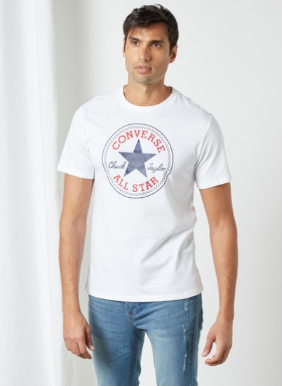 تی شرت کانورس چاک پچ اپتیکال سفید