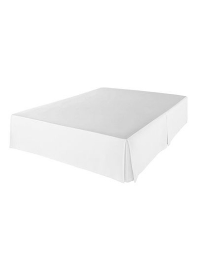دامن تخت چین دار پنبه ای سفید 15 اینچی