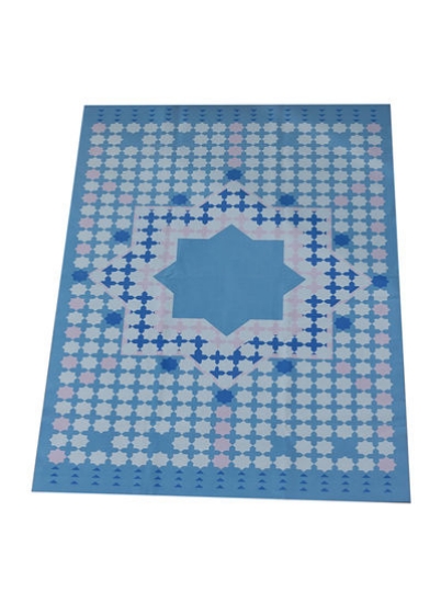 تشک نماز فشرده مراکش آبی/صورتی/سفید 67x108 سانتی متر
