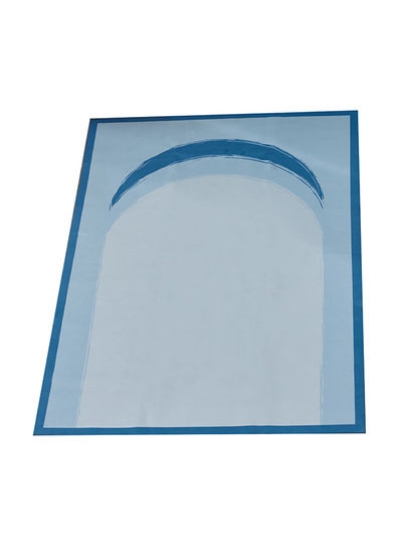 سجاده نماز جمع و جور تاشو زرقا آبی/خاکستری/سفید 67x108 سانتی متر