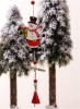 سنجاق بادی آدم برفی تزئینی سفید/قرمز/سبز 22.5x6.5 سانتی متر