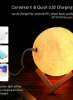 نور ماه با کنترل از راه دور چوبی و کنترل لمسی LED سفید