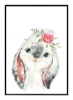 نقاشی روی بوم چاپ خرگوش چند رنگ 57 × 71 × 4.5 سانتی متر