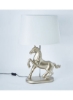 چراغ رومیزی اسب Ekon ساده و شیک و جذاب شکننده طلایی/سفید 68x29x45cm