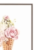 نقاشی روی بوم مخروطی گل چند رنگ 57 × 71 × 4.5 سانتی متر