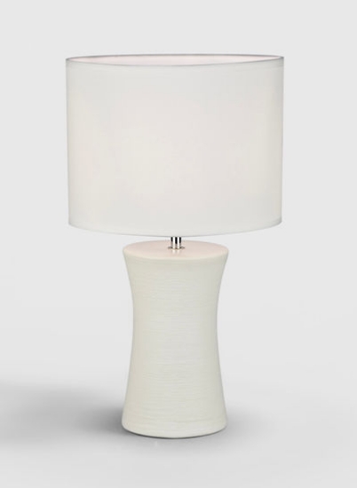 چراغ رومیزی سرامیکی Baum مواد منحصر به فرد با کیفیت لوکس برای خانه شیک کامل AT10205 سفید 24 x 41