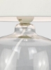 چراغ رومیزی شیشه ای میرات مواد منحصر به فرد با کیفیت لوکس برای خانه شیک عالی LT4102 سفید 22 x 35