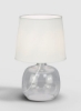 چراغ رومیزی شیشه ای میرات مواد منحصر به فرد با کیفیت لوکس برای خانه شیک عالی LT4102 سفید 22 x 35