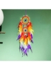 آویز رویای گیر هندی پر با رنگ LED چند رنگ 75 سانتی متر