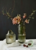 گلدان مدرن دست ساز شیشه ای مواد با کیفیت منحصر به فرد لوکس برای خانه شیک عالی BX1518-401 سبز 18 سانتی متری