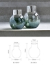 گلدان مدرن دست ساز شیشه ای مواد منحصر به فرد با کیفیت لوکس برای خانه شیک عالی BX-S9510 سبز 21 سانتی متر