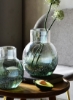گلدان مدرن دست ساز شیشه ای مواد منحصر به فرد با کیفیت لوکس برای خانه شیک عالی BX-S9510 سبز 21 سانتی متر
