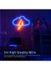 LED Cloud Cloud Neon Sign Wall Decor Light باتری آبی/نارنجی