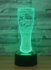 3D Illusion چند رنگ نور شب روشن کننده کودکان لامپ آبجو شیشه ای دکمه لمسی USB Nightlight تجسم منحصر به فرد جلوه های نورپردازی هنر مجسمه نور