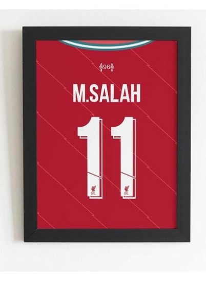 Mo Salah، پوستر پیراهن فوتبال لیورپول با قاب 30x40 سانتی متر