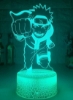 چراغ‌های ال‌ای‌دی نوری سه‌بعدی چندرنگ برای کودکان Illusion Naruto Cool LED Night Light انیمه ژاپنی Uzumaki Naruto با خنجر لامپ‌های کریسمس کودکان دکور اتاق خواب اسباب‌بازی‌های کودکانه کریسمس