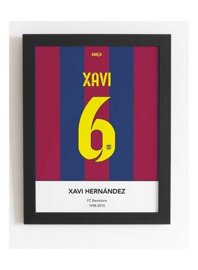 پوستر Xavi Hernandez Fc Barcelona با قاب 50x40 سانتی متر