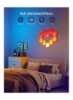 صفحه‌های نور هگزا Glide چراغ‌های دیواری LED شش گوش هوشمند Wi-Fi RGBIC چراغ‌های خلاقانه تزئینی خانه با همگام‌سازی موسیقی با دستیار Google برای اتاق‌های بازی اتاق نشیمن اتاق خواب بسته ۱۰ کار می‌کند.