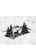 High Country Muley Mountain Scene Laser Cut Ecrylic Black Wall Art برای دکور گاراژ کابین خانه 18 * 12 اینچ