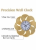 ساعت دیواری مدرن بی‌صدا با باتری کوارتز طلایی سه بعدی 3 در 1 با 2 آینه دیواری