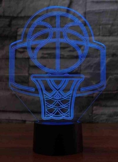 مدلسازی 3D Vision بسکتبال چراغ شب چند رنگ LED برای دکمه لمسی USB هواداران بسکتبال چراغ رومیزی چراغ خواب کودک هدیه چراغ روشنایی
