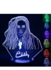 7/16 لامپ رنگی Billie Style Eilish لامپ تصویری سه بعدی چندرنگ نور شب در حال تغییر با کابل USB برای هدایای تولد لامپ دکور بنفش