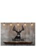 تابلوی نقاشی دیواری اکریلیک Whitetail Deer Buck برای دکوراسیون کابین خانه برش لیزری (مشکی) سایز 15 x 12 اینچ