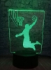 Basketball Dunk Man 3D LED چند رنگ نور شب اتمسفر پایه USB اتاق خواب دکور چراغ خواب میز خواب 7/16 رنگ تغییر هدیه تعطیلات برای کودکان