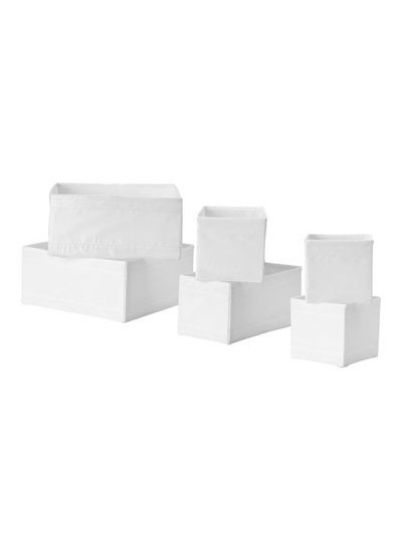 بسته 6 عددی جعبه ذخیره سازی سفید
