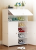 سازمان دهنده کفش پلاستیکی قابل تنظیم چند مرحله ای سفید 61 x 31 x 93 سانتی متر