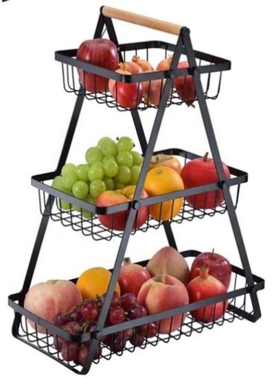 پایه 3 طبقه ای برای نگهداری سبد میوه جات سبزیجات قفسه ای برای نمایش نان برای آشپزخانه