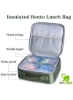 جعبه ناهار 4 محفظه ای از جنس استیل ضد زنگ GGEROU برای کودکان بزرگسال سبز رنگ