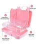 Snack Attack TM Lunch Box رنگ صورتی بنتو برای کودکان|4 و 6 محفظه قابل تبدیل| BPA FREE| اثبات نشت| قابل شستشو در ماشین ظرفشویی | بازگشت به فصل مدرسه | مواد غذایی درجه بندی شده| ساخته شده از تریتون| آهو