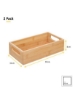 FCG Home – جعبه سینی چوبی بامبو برای سازماندهی و نگهداری در خانه، آشپزخانه، حمام، مطالعه، دفتر کار، مهد کودک (2 بسته)