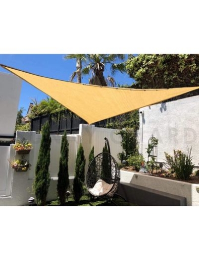 مثلث شن و ماسه سایه بادبان سایبان بلوک UV برای حیاط خلوت باغ پاسیو در فضای باز (3.5x3.5x3.5) متر