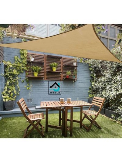 سایبان ضد اشعه ماوراء بنفش سایبان آفتابگیر مثلثی سایبان در فضای باز پناهگاههای آفتاب گیر بادبانهای ساحلی آفتابگیر برزنت ضد آب باغی ماشین کمپینگ سایز 4*4*4 متر