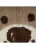 قالیچه حمامی کودکانه صورت خرسی قهوه ای/بژ/سفید 60x60x2 سانتی متر