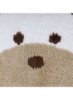 فرش حمام کودک صورت میمون قهوه ای/بژ/سفید 60x60x2 سانتی متر